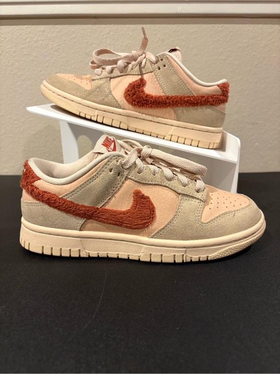 Nike Shoes - Nike Dunk Low DZ4706-200 Pink Leather Terry Cloth Womens Size 5 Youth 3.5Y